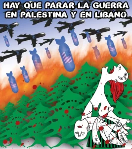 JUCE llama a la movilización por la paz y contra la guerra imperialista. en su comunicado hacen un llamamiento a toda la ciudadanía.